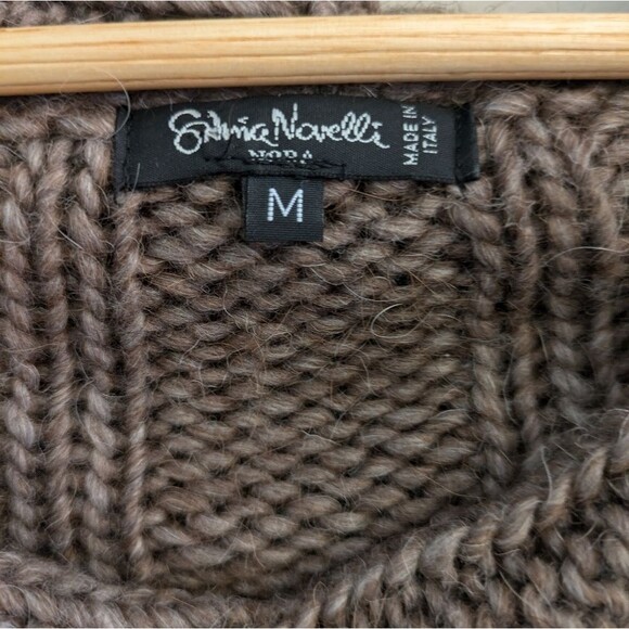 Silvia Novelli Wool Alpaca Brown Sweater Size M - Picture 3 of 4